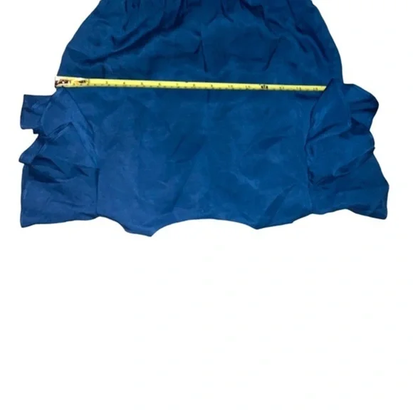 Lovers + Friends ruffled gateway romper blue